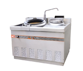 酒店后厨单头单尾炒炉改造案例,就选惠州后厨炒炉生产厂家以国家燃气新标准设计研制的这款!